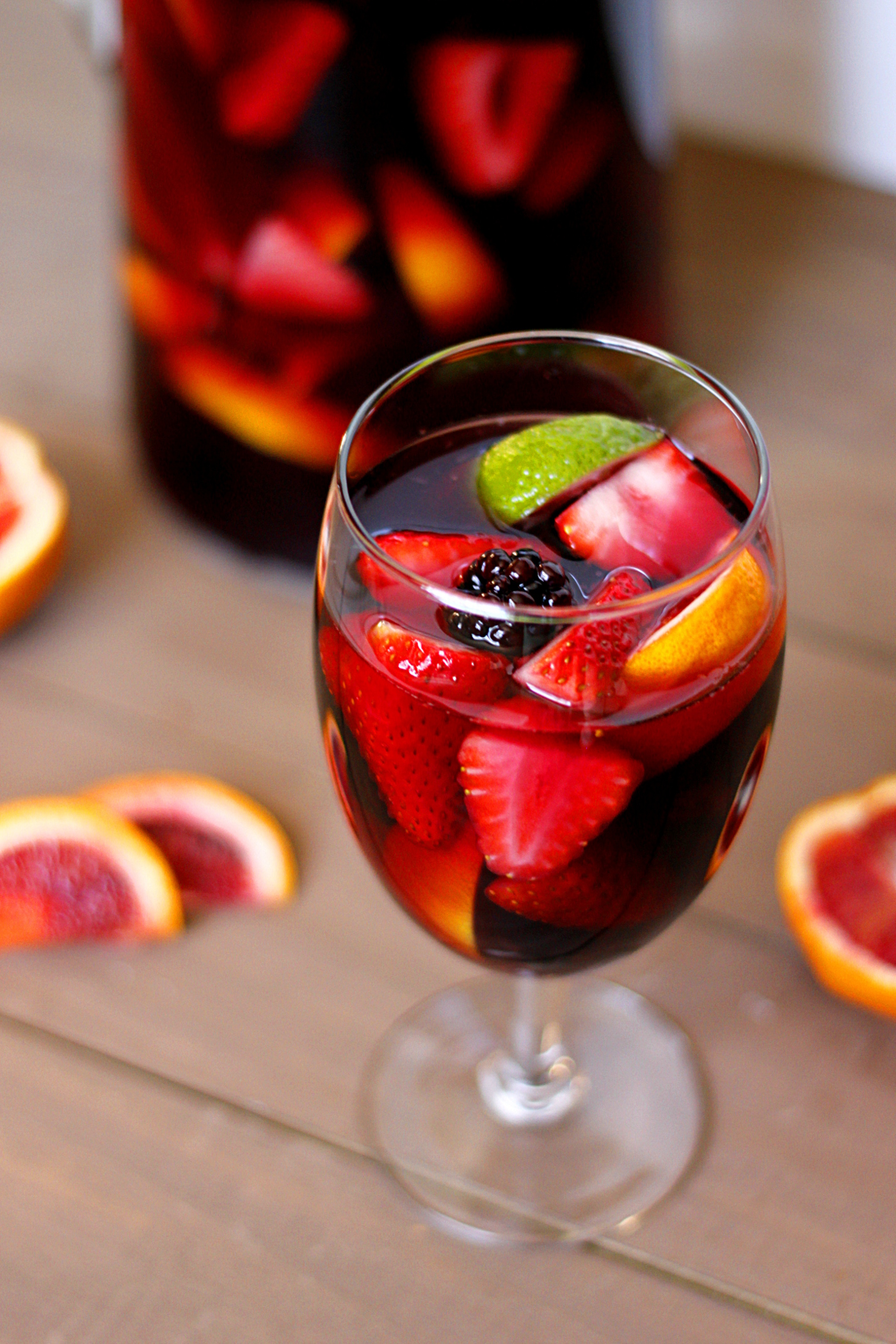 Blood Orange Blackberry Sangria | Fabtastic Eats