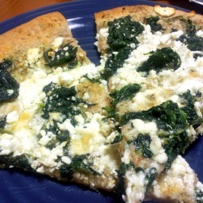 Pesto, Spinach, & Feta Pizza