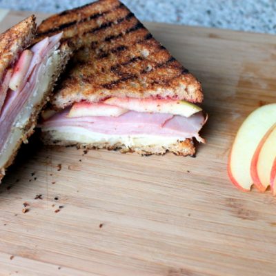 Brie, Apples, & Raspberry Panini