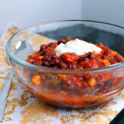 Black Bean & Chorizo Chili