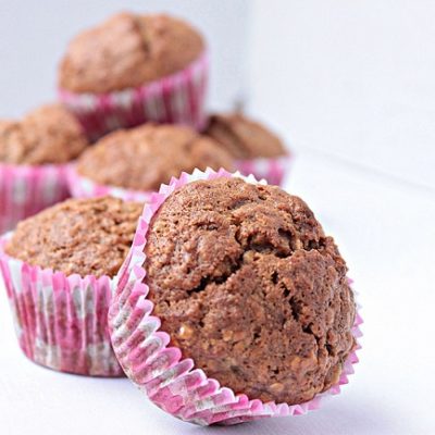 Skinny Banana Oat Nut Muffins