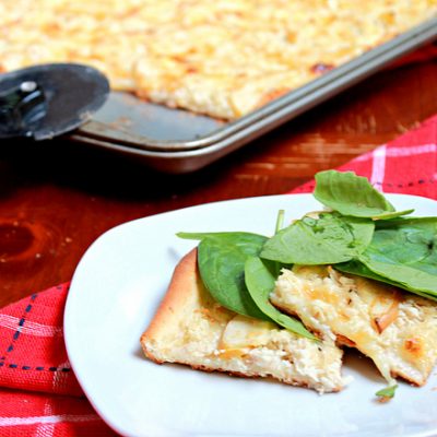 Three-Cheese Apple Chicken Pizza