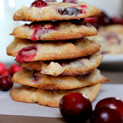 Cranberry White Chocolate Oat Cookies