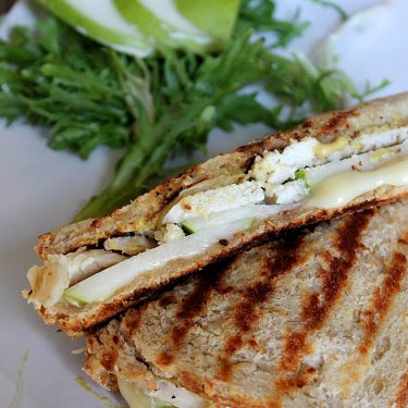 chicken brie and pear panini