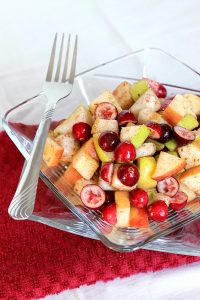 Apple Pear Slaw via Fabtastic Eats #apples #pears #cranberries #slaw #salad #fruit