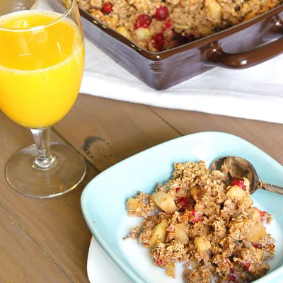 Apple-Cranberry Oatmeal Bake