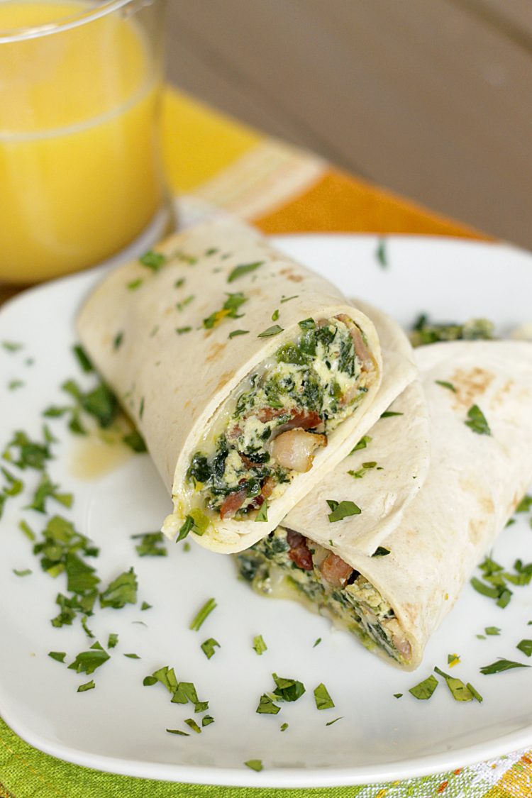 One Skillet Breakfast Burritos