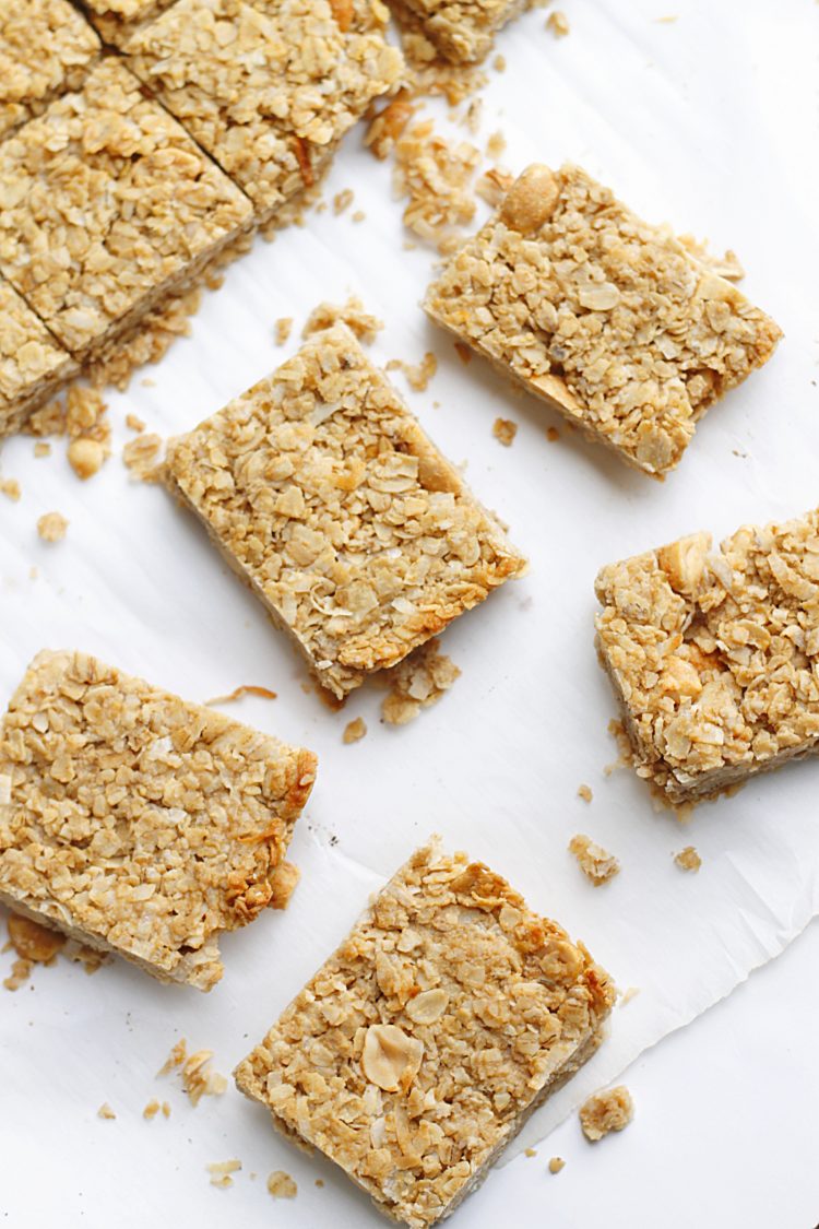 Skinny Peanut Butter Coconut Granola Bites