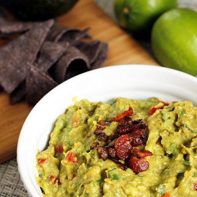 Roasted Garlic and Bacon Guacamole