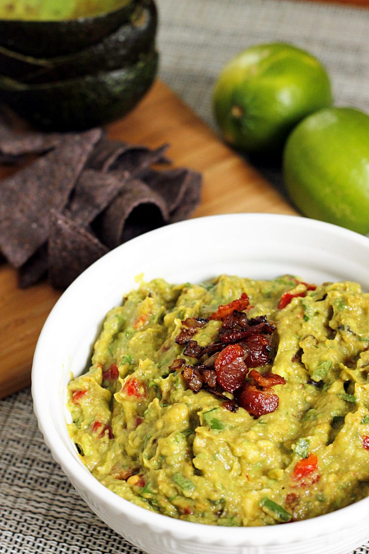 Roasted Garlic and Bacon Guacamole