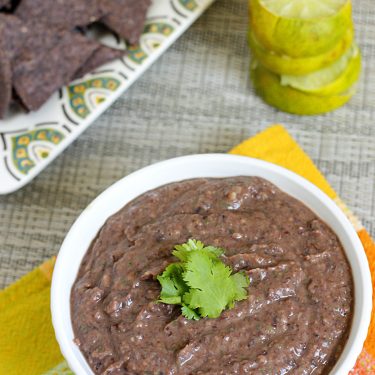 Lime Spiked Black Bean Dip | Fabtastic Eats