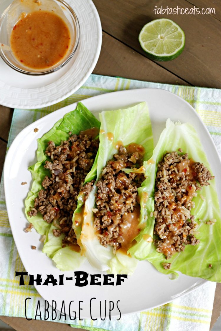 Thai Beef Cabbage Cups