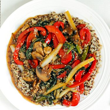 Quinoa and Bok Choy Veggie Stir Fry