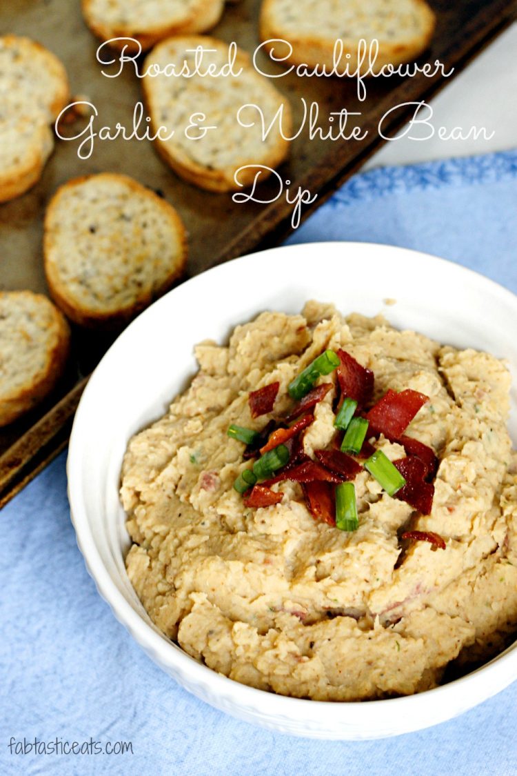 Roasted Cauliflower Garlic and White Bean Dip