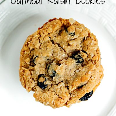 Crispy Oatmeal Raisin Cookies
