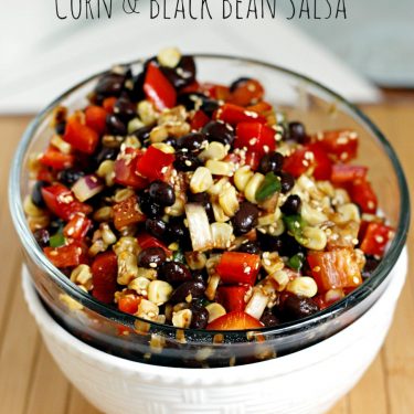 Hoisin-Sesame Glazed Roasted Corn and Black Bean Salsa