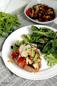 Asian Inspired Stuffed Sweet Potatoes