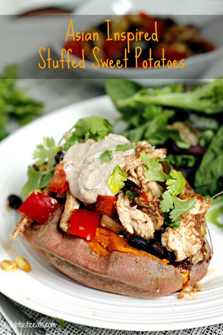 Asian Inspired Stuffed Sweet Potatoes