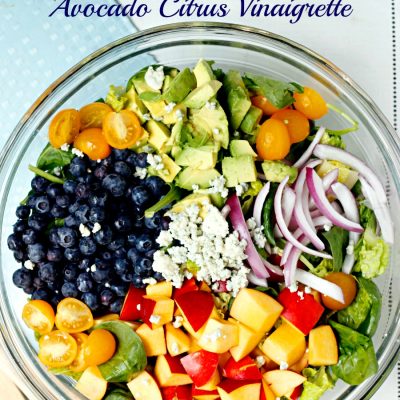 Blueberry and Nectarine Salad with Avocado Citrus Vinaigrette