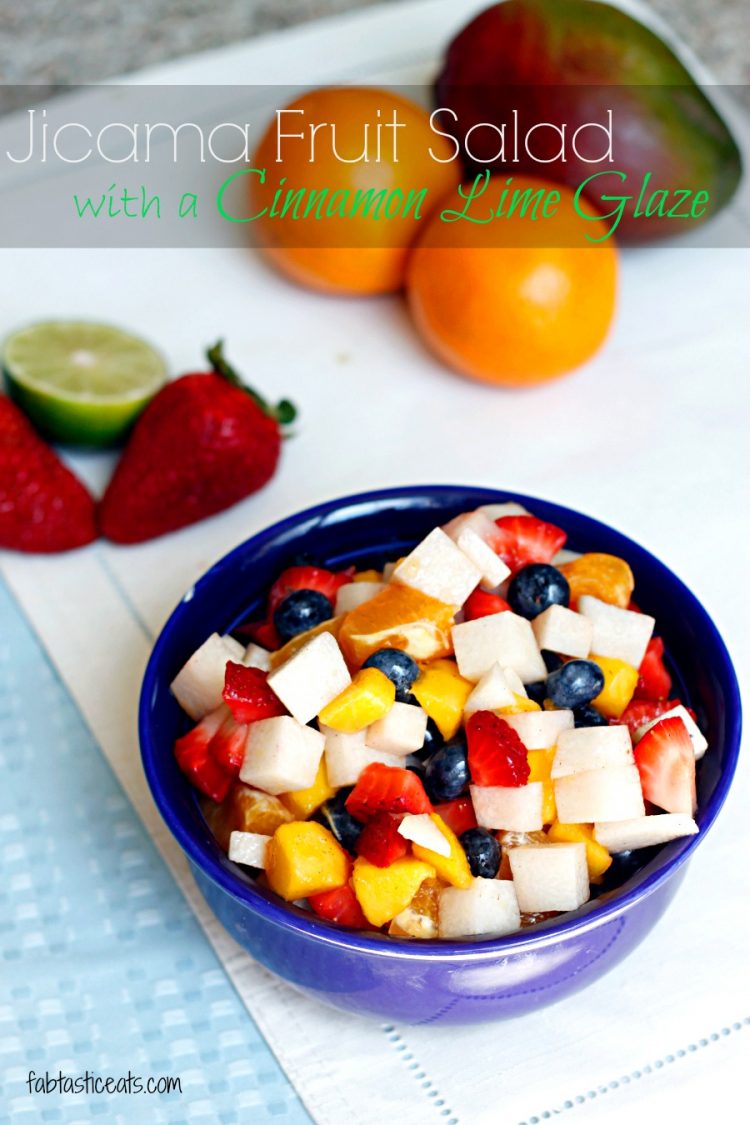 Jicama Fruit Salad with a Cinnamon Lime Glaze