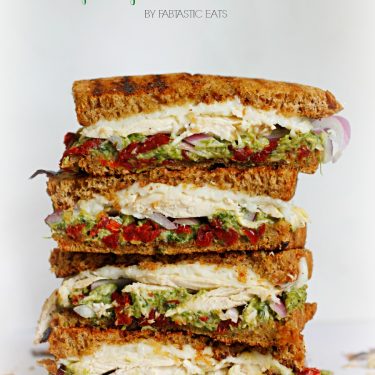 Chicken, Sun-dried Tomato, & Asparagus Pesto Sandwich | Fabtastic Eats