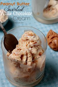 Peanut Butter Swirled White Chocolate Ice Cream