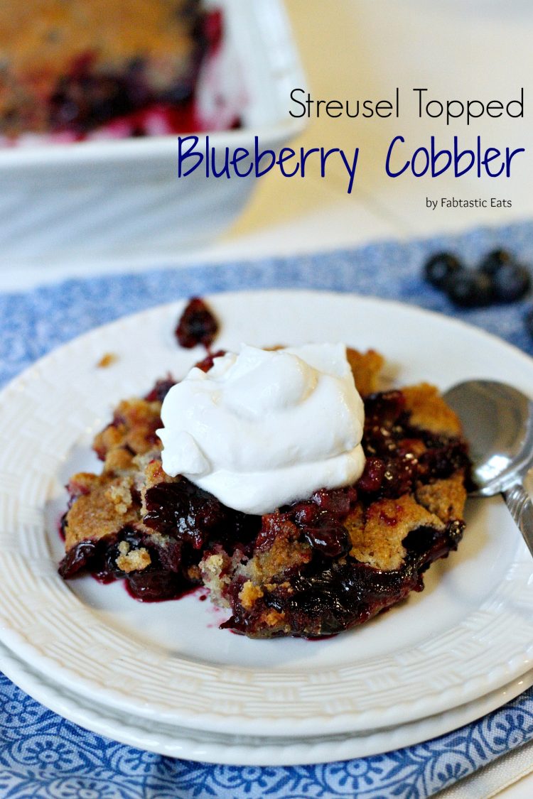 Streusel Topped Blueberry Cobbler