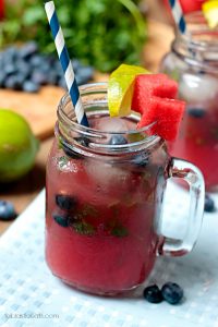 Boozy Blueberry & Herb Lemonade