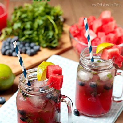Boozy Blueberry & Herb Lemonade