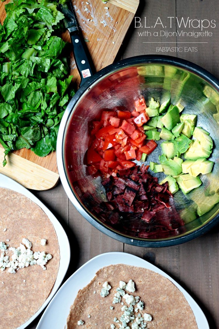 B.L.A.T. Wraps with a Dijon Vinaigrette