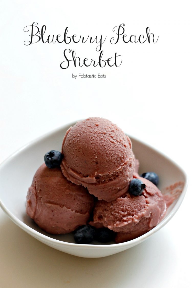 Blueberry Peach Sherbet | Fabtastic Eats