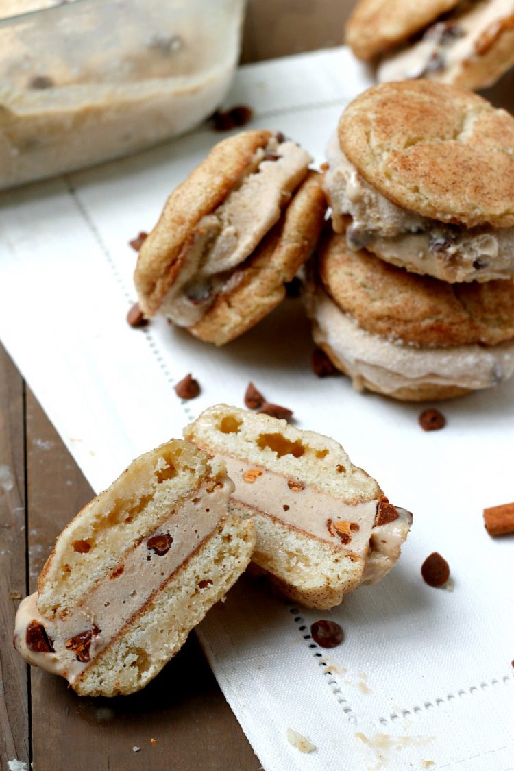 Snickerdoodle Biscoff Ice Cream Sandwiches