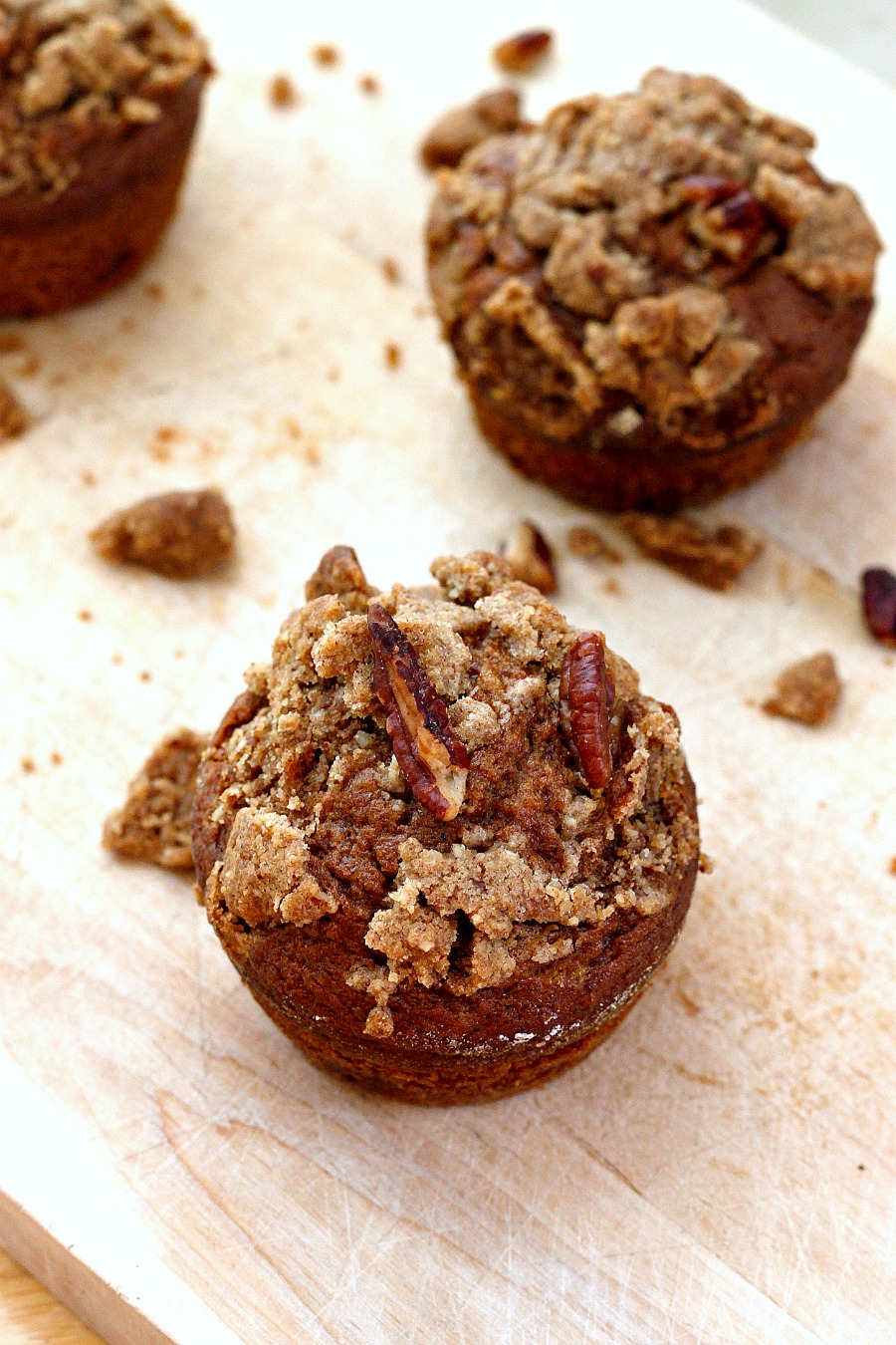 Cinnamon Pumpkin Muffins with a Pecan Streusel | Fabtastic Eats