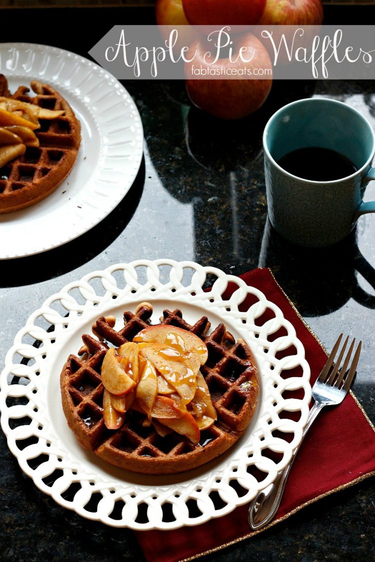 Apple Pie Waffles with a Cider Syrup