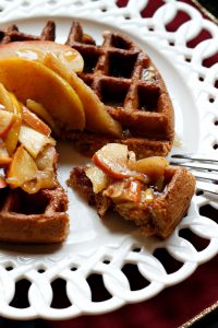 Apple Pie Waffles with a Cider Syrup