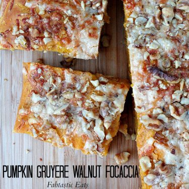 Pumpkin Gruyere Walnut Focaccia | Fabtastic Eats
