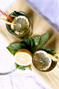 Basil Hibiscus Lemonade | Fabtastic Eats