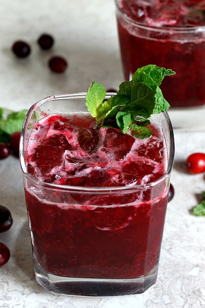 Pomegranate Cranberry Mint Julep | Fabtastic Eats