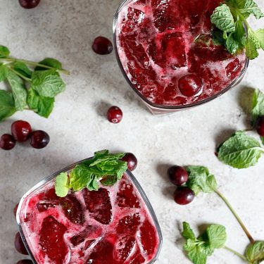 Pomegranate Cranberry Mint Julep | Fabtastic Eats