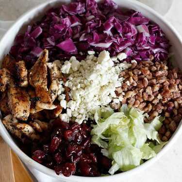 Cranberry, Pecan, and Gorgonzola Salad with Apple Cider Vinaigrette | Fabtastic Eats
