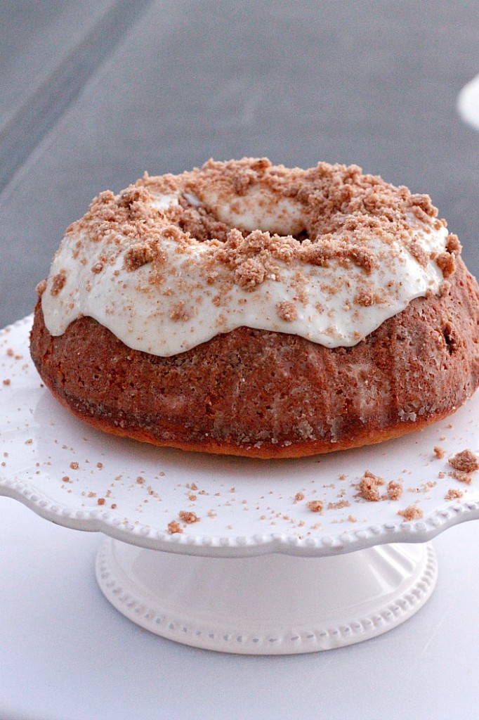 Glazed Eggnog Coffee Cake with Pecan Oat Streusel | Fabtastic Eats