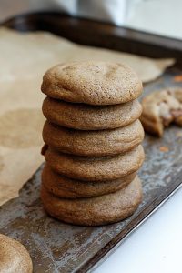 Caramel Stuffed Soft Gingerbread Cookies | Fabtastic Eats