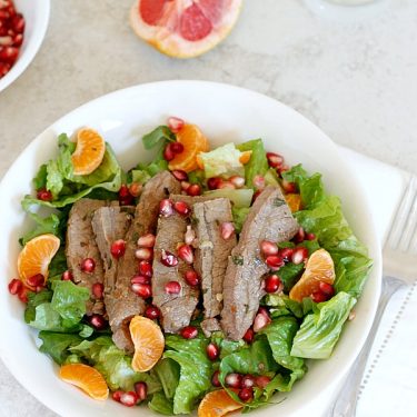 Citrus Flanksteak and Pomegranate Salad | Fabtastic Eats