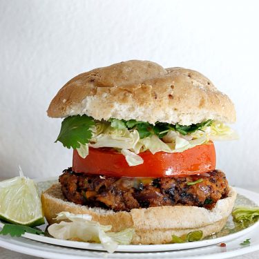 Spicy Chorizo Black Bean Burger | Fabtastic Eats