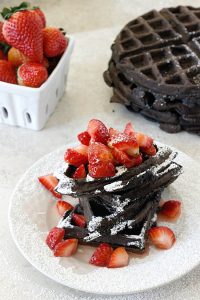 Chocolate Coconut and Strawberry Waffles | Fabtastic Eats