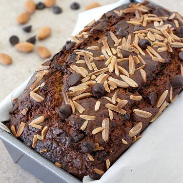 Almond Butter Chocolate Chip Banana Bread | Fabtastic Eats