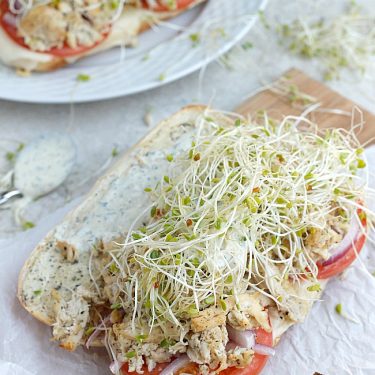 Hot Chicken Grinder with Sweet Peppery Dressing | Fabtastic Eats