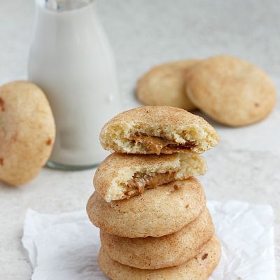 Biscoff Stuffed Vanilla Bean Snickerdoodles
