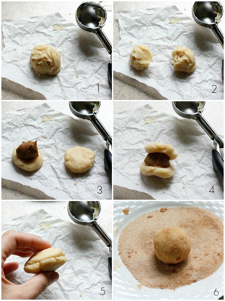 Biscoff Stuffed Vanilla Bean Snickerdoodles | Fabtastic Eats