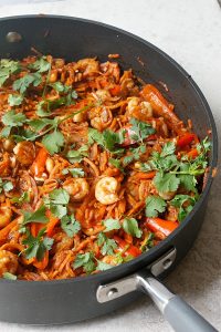 Spicy Chinese Shrimp and Sweet Potato Noodles | Fabtastic Eats